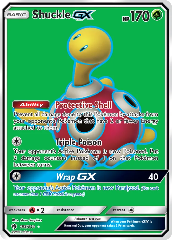 Shuckle-GX #195 Lost Thunder Pokemon card