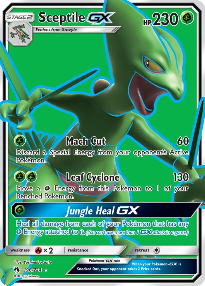 Sceptile-GX #196 Lost Thunder Pokemon card