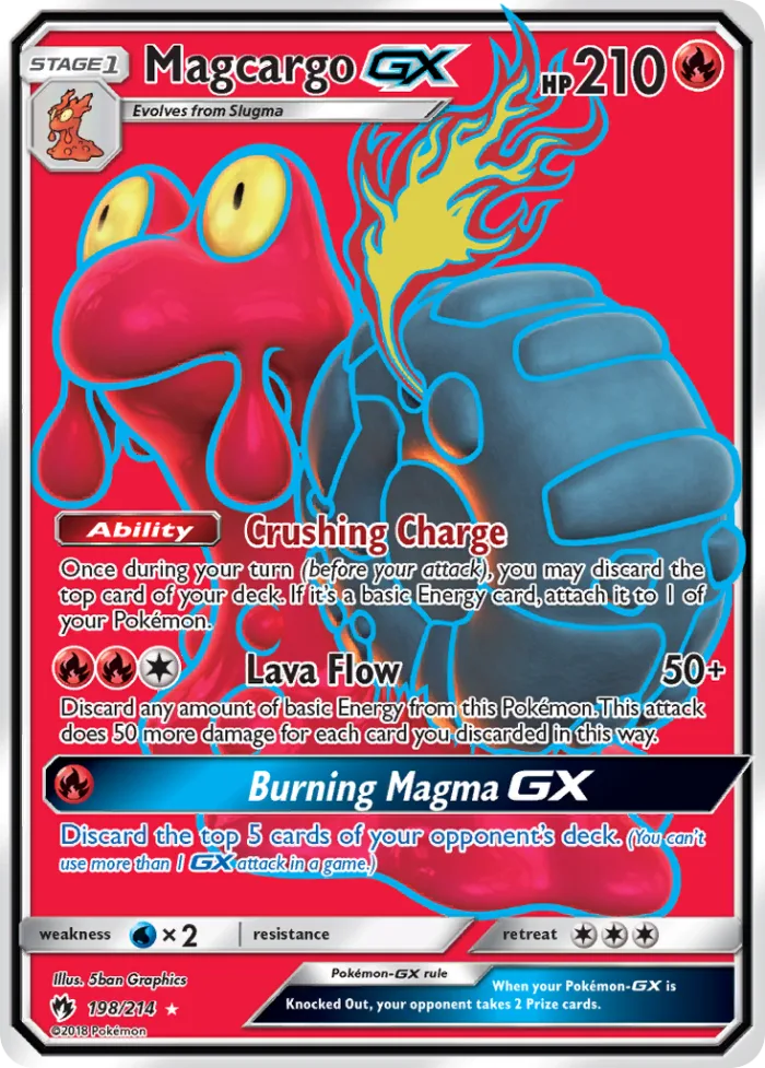 Magcargo-GX #198 Lost Thunder Pokemon card