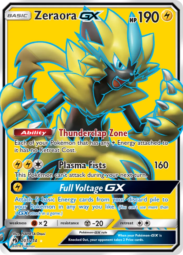 Zeraora-GX #201 Lost Thunder Pokemon card