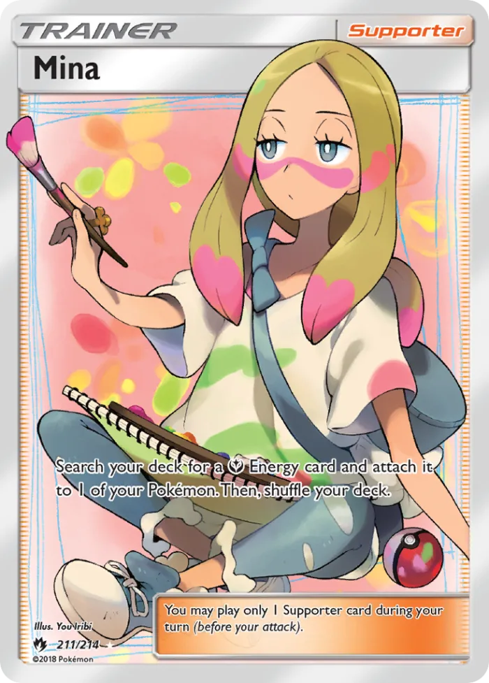 Mina #211 Lost Thunder Pokemon card