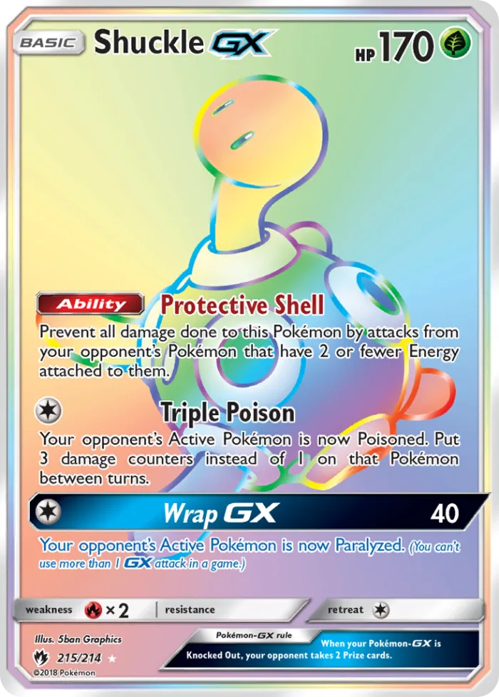 Shuckle-GX #215 Lost Thunder Pokemon card