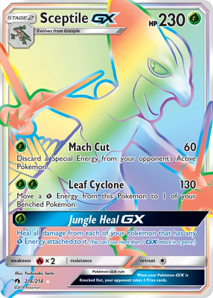 Sceptile-GX #216 Lost Thunder Pokemon card