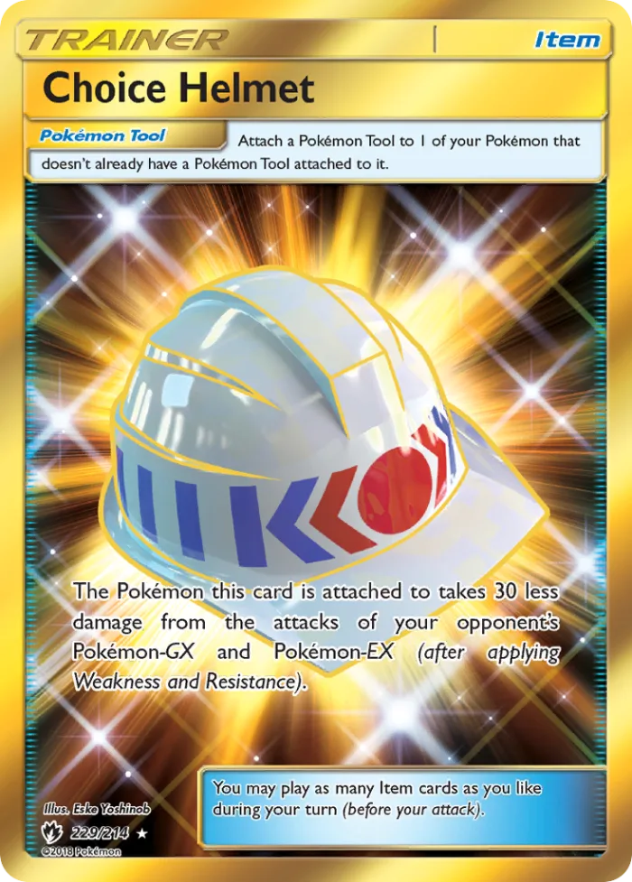 Choice Helmet #229 Lost Thunder Pokemon card
