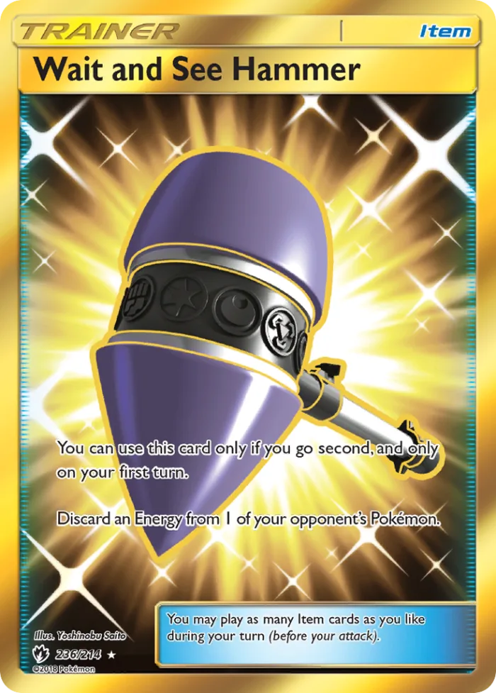 Wait and See Hammer #236 Lost Thunder Pokemon card