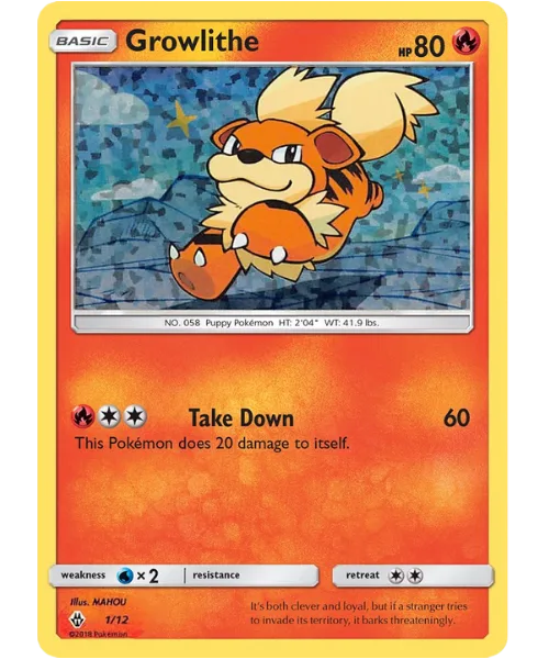 Growlithe #MCD18 1 McDonald's Collection 2018 Pokemon card