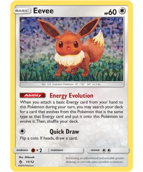 Eevee #MCD18 11 McDonald's Collection 2018 Pokemon card
