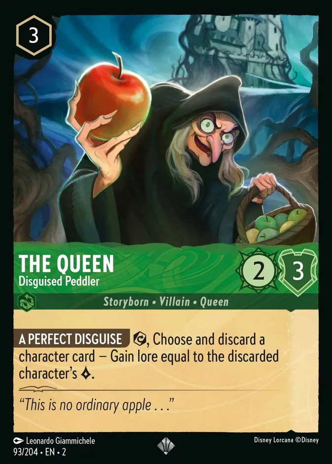 The Queen #93 Rise of the Floodborn Disney Lorcana card