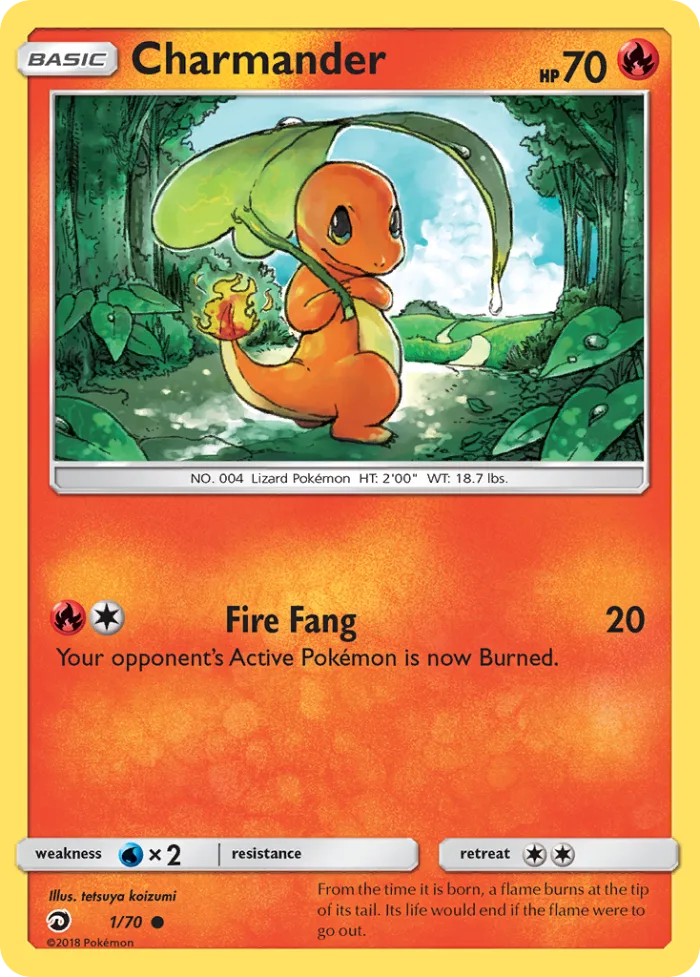 Charmander #1 Dragon Majesty Pokemon card