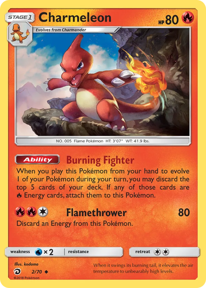 Charmeleon #2 Dragon Majesty Pokemon card