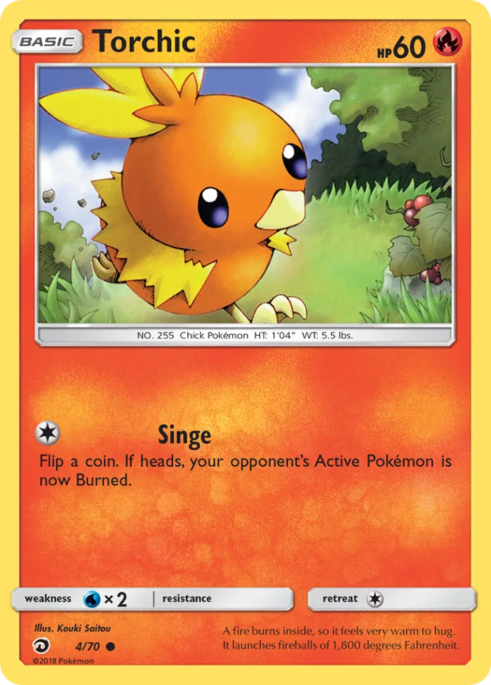 Torchic #4 Dragon Majesty Pokemon card