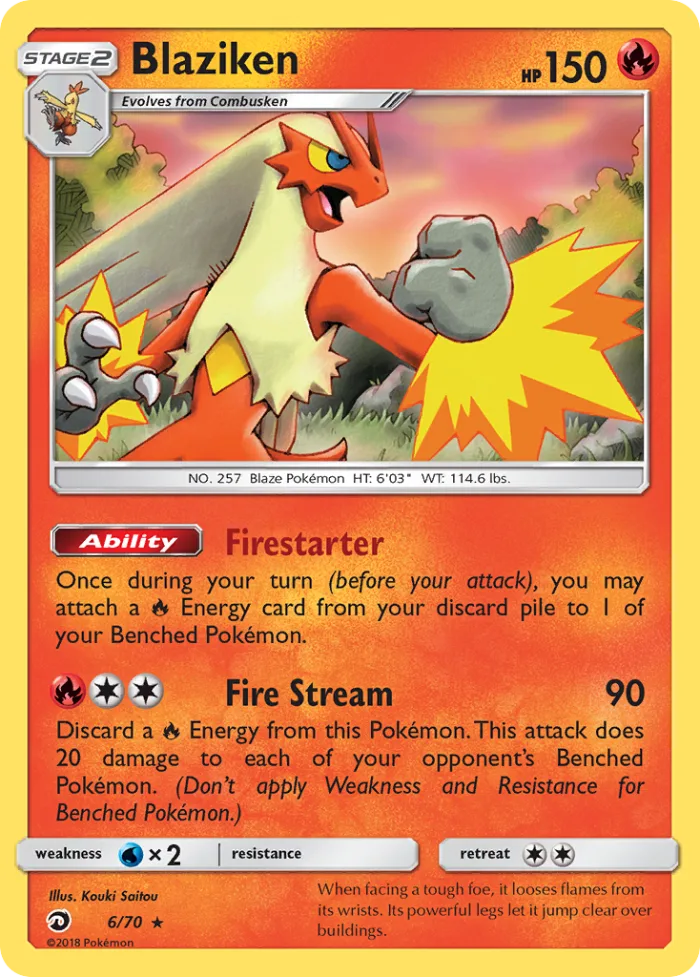 Blaziken #6 Dragon Majesty Pokemon card