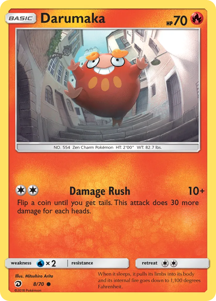 Darumaka #8 Dragon Majesty Pokemon card
