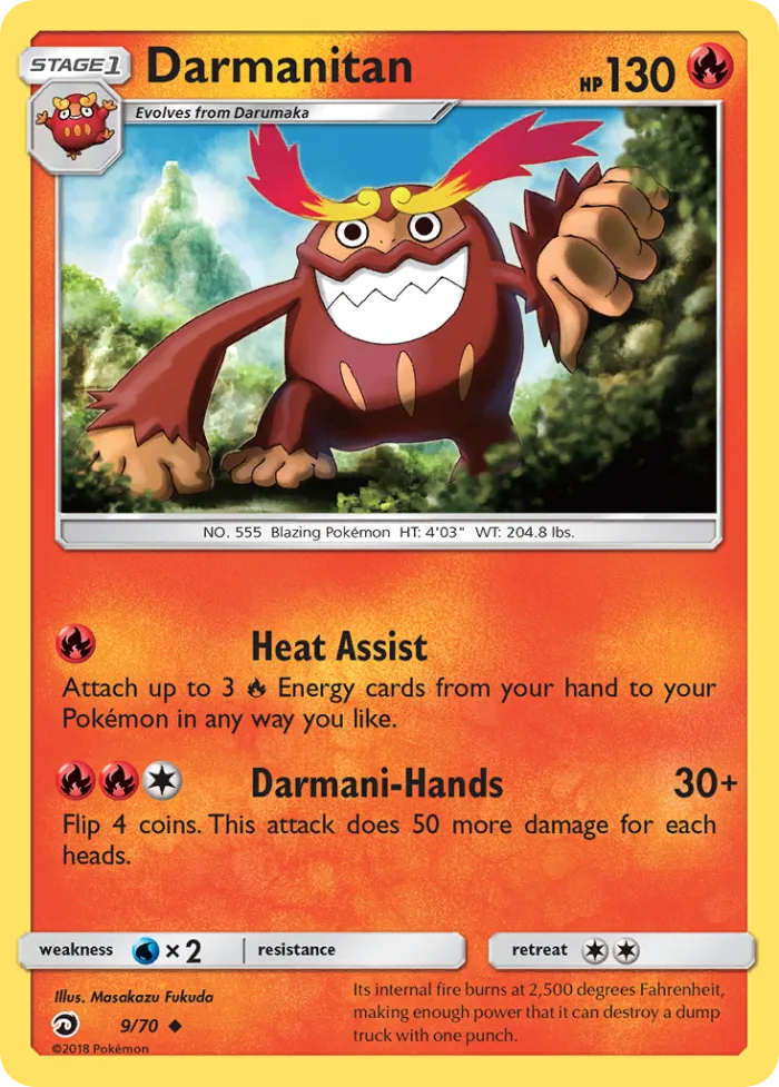 Darmanitan #9 Dragon Majesty Pokemon card