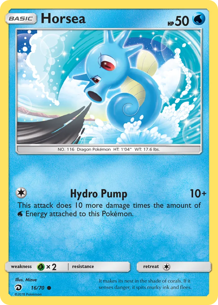 Horsea #16 Dragon Majesty Pokemon card