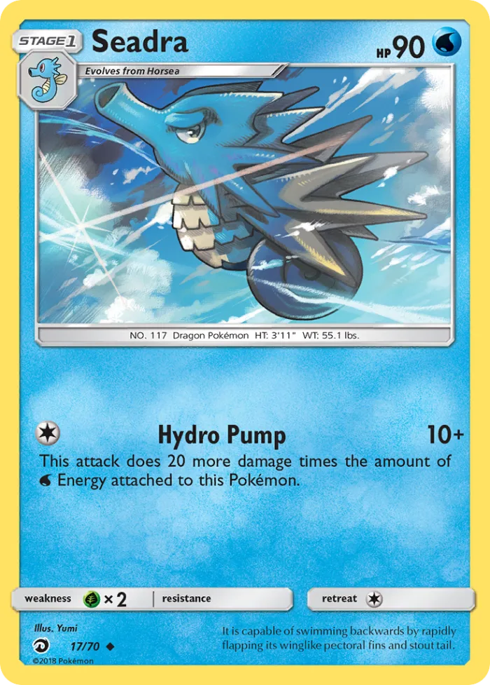 Seadra #17 Dragon Majesty Pokemon card