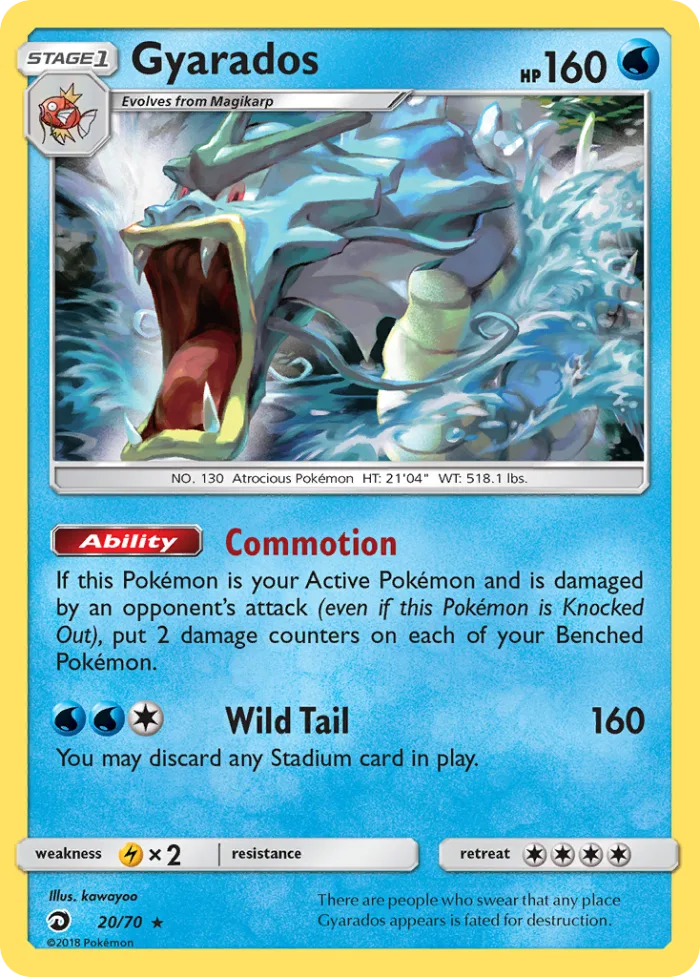 Gyarados #20 Dragon Majesty Pokemon card