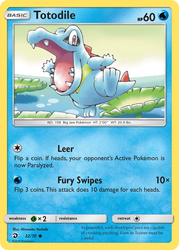 Totodile #22 Dragon Majesty Pokemon card