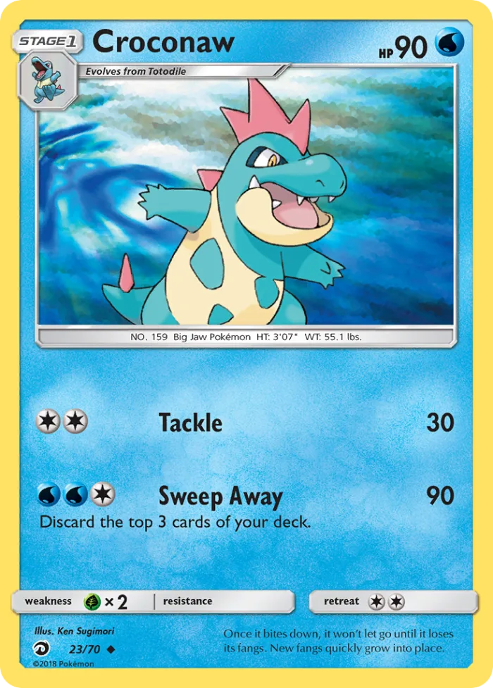 Croconaw #23 Dragon Majesty Pokemon card