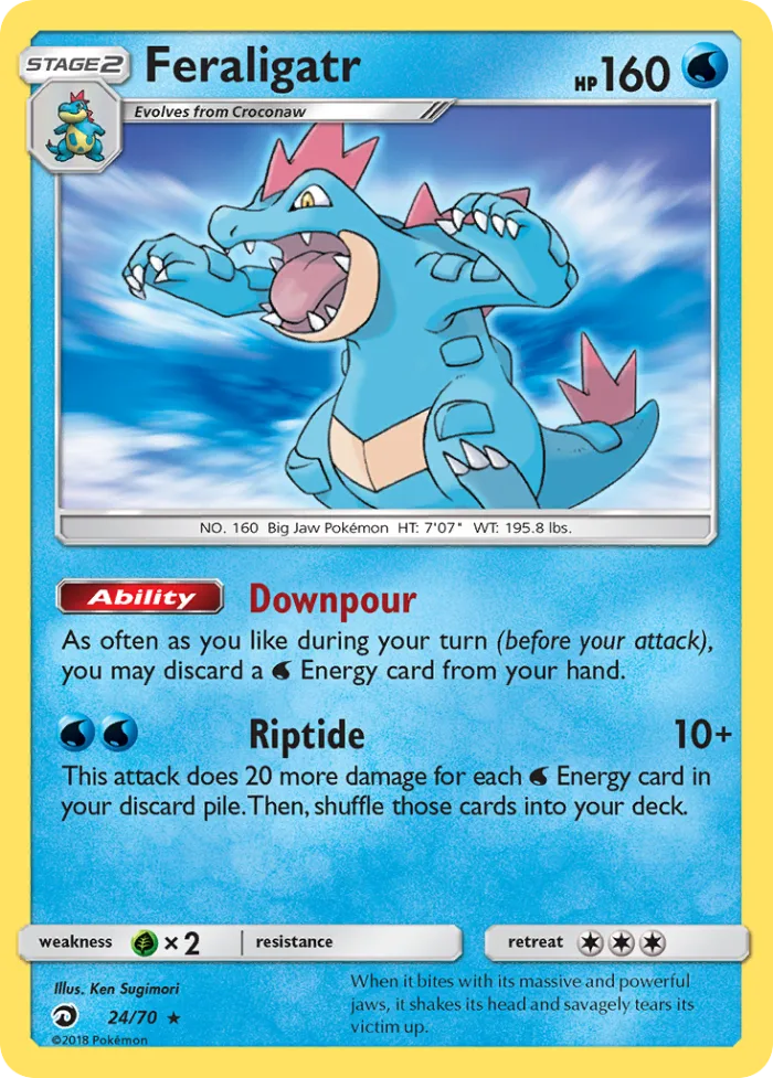 Feraligatr #24 Dragon Majesty Pokemon card