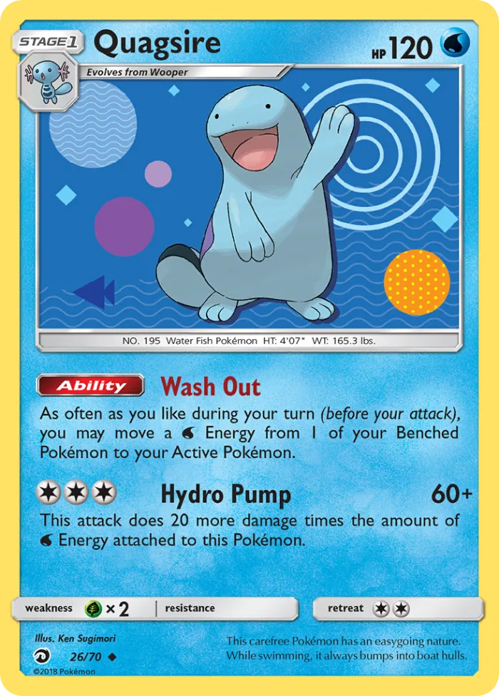 Quagsire #26 Dragon Majesty Pokemon card