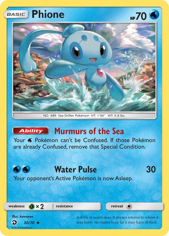 Phione #30 Dragon Majesty Pokemon card