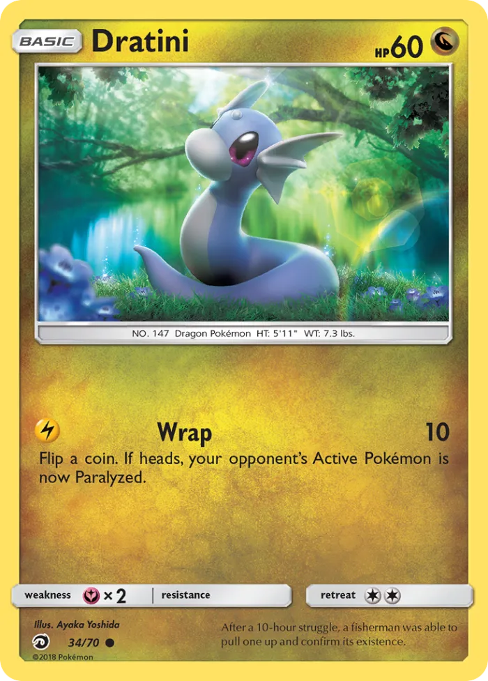 Dratini #34 Dragon Majesty Pokemon card