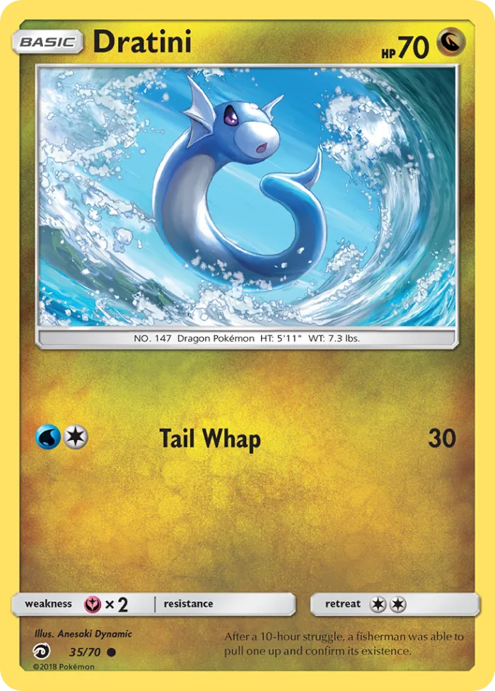 Dratini #35 Dragon Majesty Pokemon card
