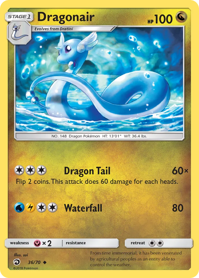 Dragonair #36 Dragon Majesty Pokemon card