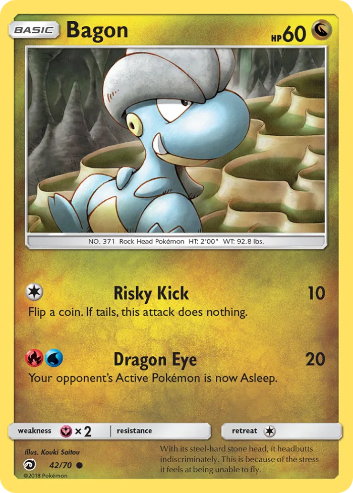 Bagon #42 Dragon Majesty Pokemon card