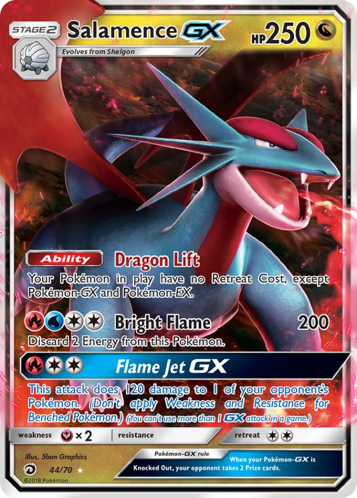 Salamence-GX #44 Dragon Majesty Pokemon card