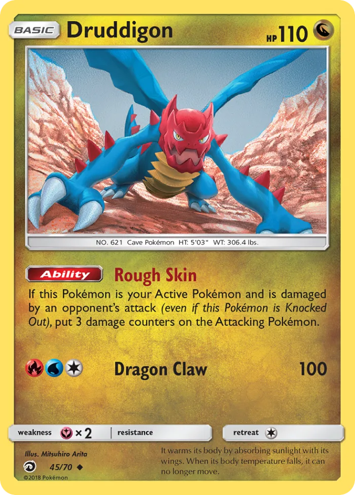 Druddigon #45 Dragon Majesty Pokemon card