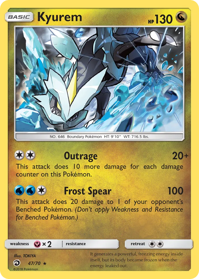 Kyurem #47 Dragon Majesty Pokemon card