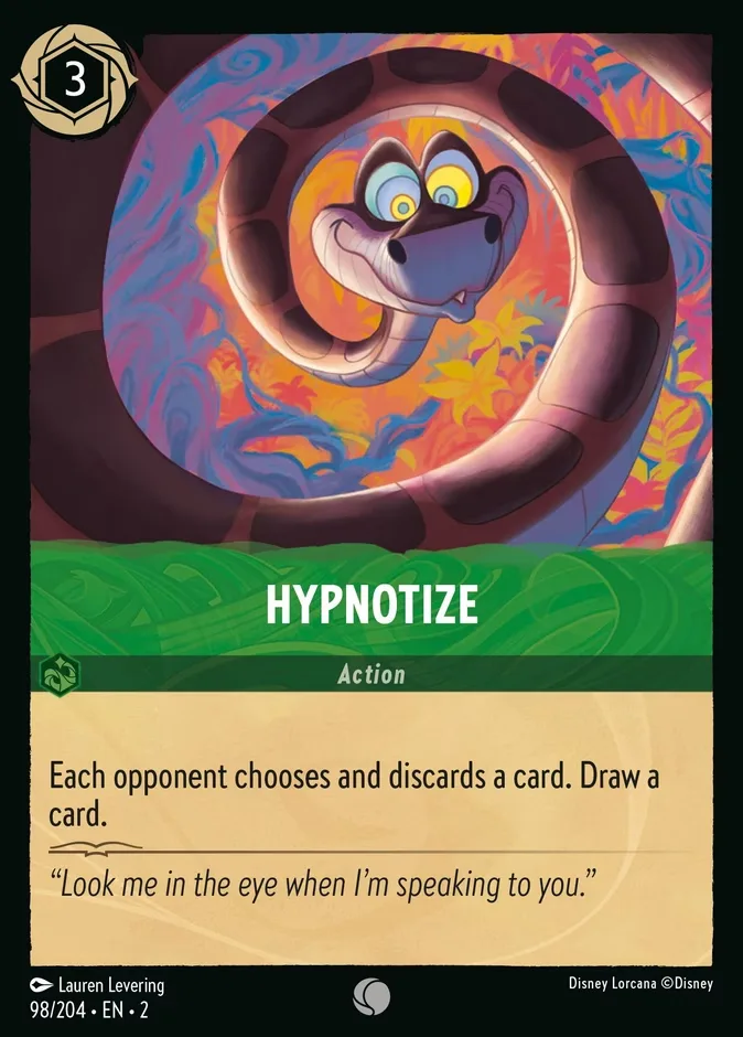 Hypnotize #98 Rise of the Floodborn Disney Lorcana card
