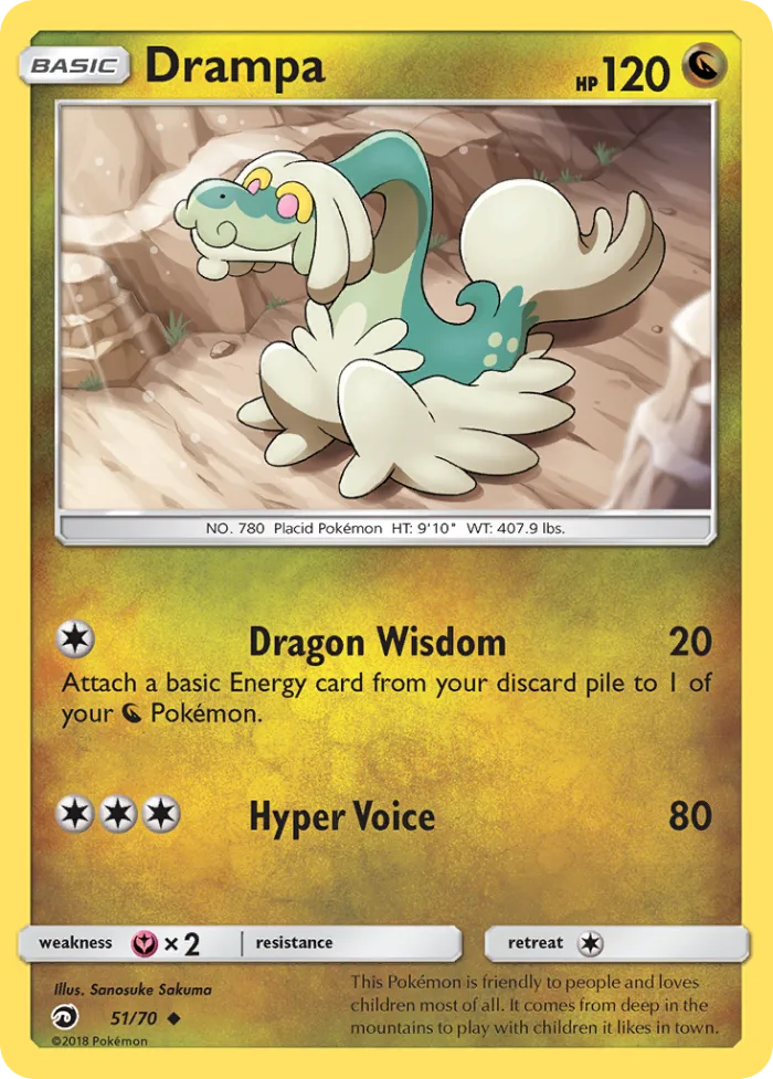Drampa #51 Dragon Majesty Pokemon card
