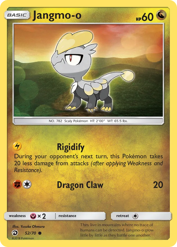 Jangmo-o #52 Dragon Majesty Pokemon card