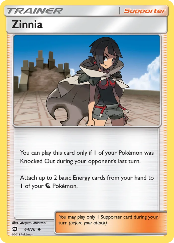 Zinnia #64 Dragon Majesty Pokemon card