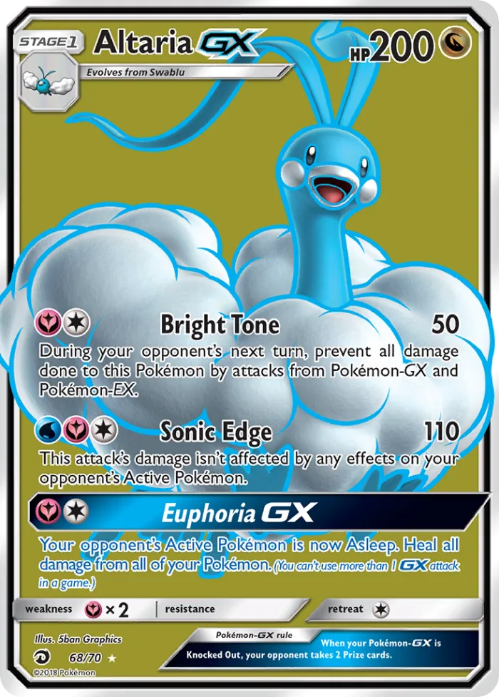 Altaria-GX #68 Dragon Majesty Pokemon card