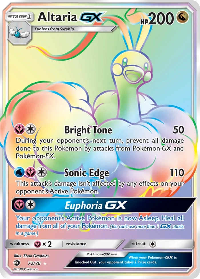 Altaria-GX #72 Dragon Majesty Pokemon card