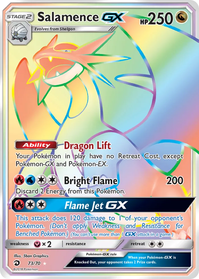 Salamence-GX #73 Dragon Majesty Pokemon card