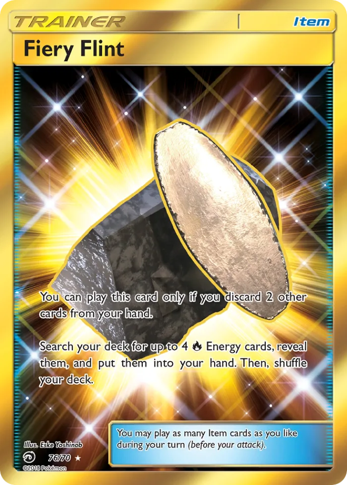 Fiery Flint #76 Dragon Majesty Pokemon card
