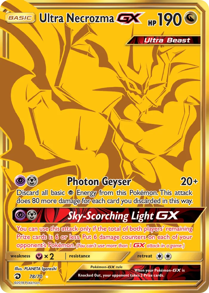 Ultra Necrozma-GX #78 Dragon Majesty Pokemon card