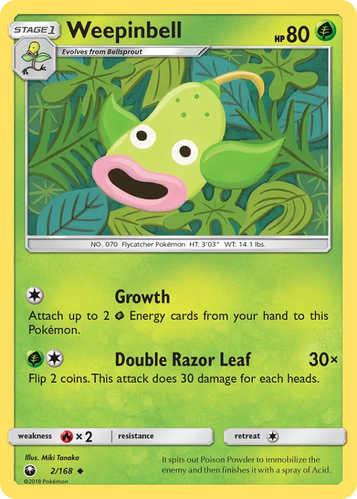 Weepinbell #2 Celestial Storm Pokemon card