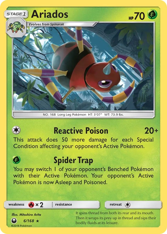 Ariados #6 Celestial Storm Pokemon card