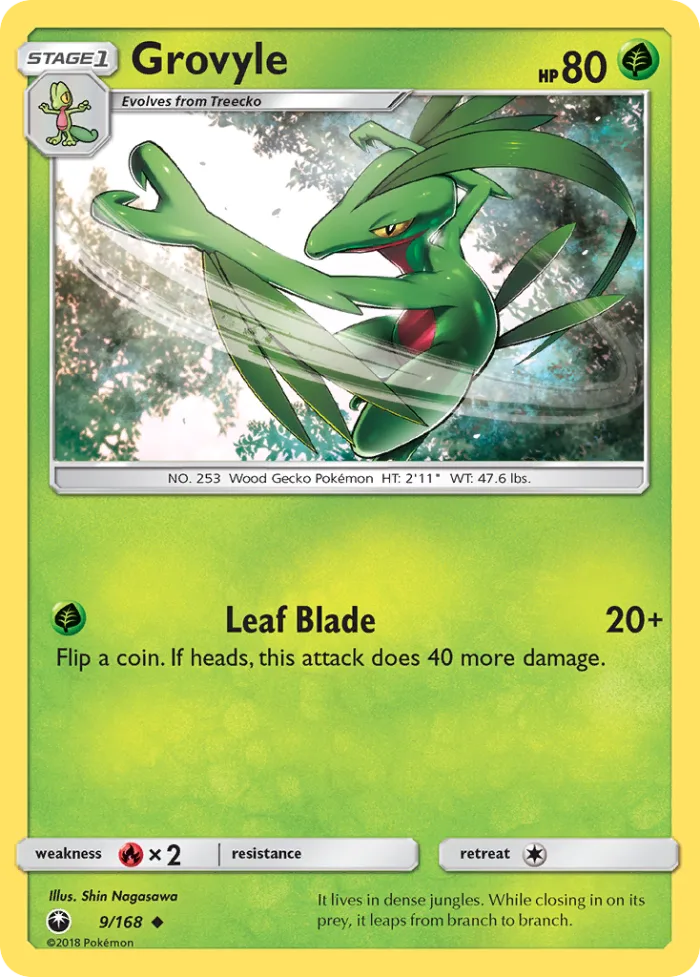 Grovyle #9 Celestial Storm Pokemon card