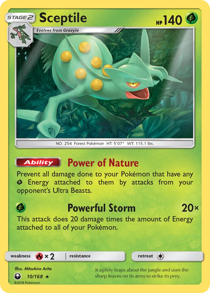 Sceptile #10 Celestial Storm Pokemon card
