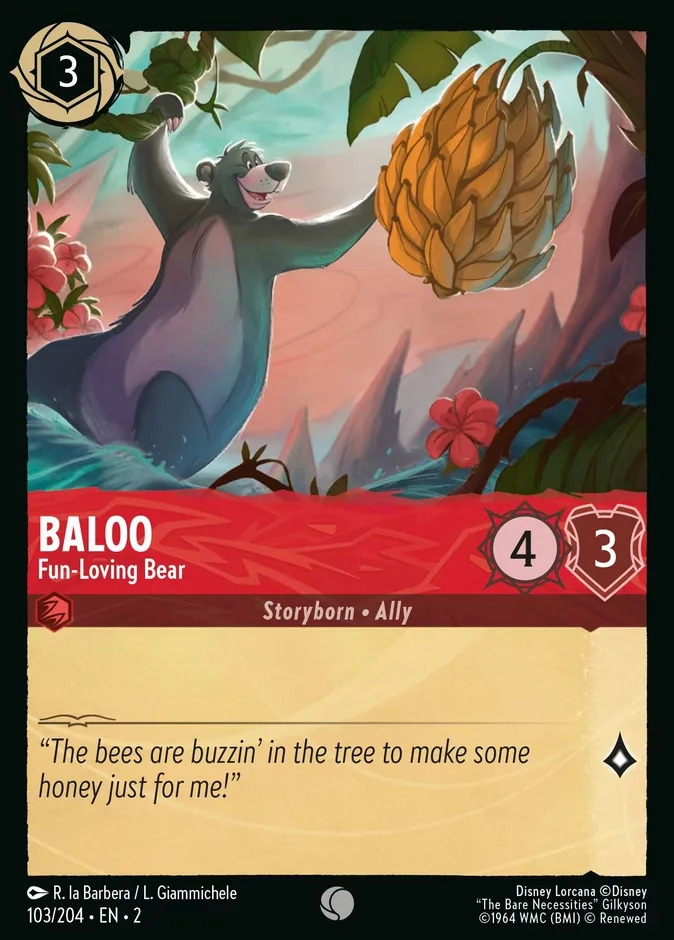 Baloo #103 Rise of the Floodborn Disney Lorcana card