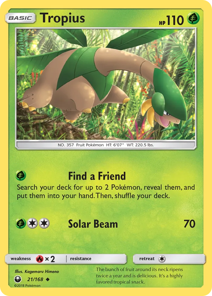Tropius #21 Celestial Storm Pokemon card