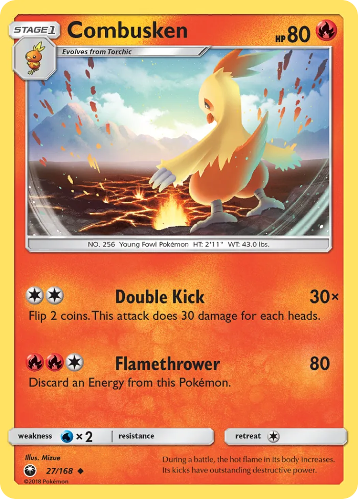 Combusken #27 Celestial Storm Pokemon card