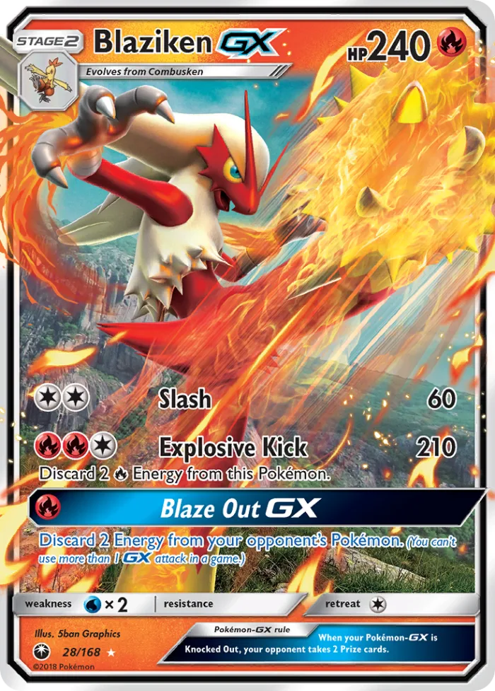 Blaziken-GX #28 Celestial Storm Pokemon card